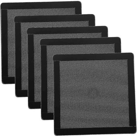 Grille de protection anti-poussière pour ventilateur de boîtier d'ordinateur PC, cadre magnétique en PVC noir (1/4)
