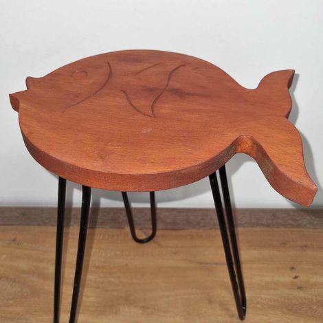 Présentoir à Poisson en Bois Albasia - Terre Cuite- Vendu par 1 (1/3)