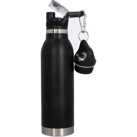 Fischer Thermo-Trinkflasche Twin 600 ml schwarz/silber (1/2)
