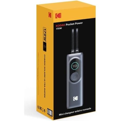 Batterie externe - KODAK - Pocket Power 170W - 25000mAh - Charge solaire 36W - 5 appareils simultanément (1/4)