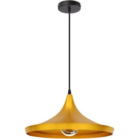 Lampe suspendue Gaïa - Doré - Culot E27 - DeliTech® (1/4)