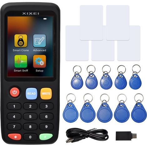 Irovami Lecteur NFC RFID X7 – duplicateur, cartes ascenseur, bracelets UID (1/5)