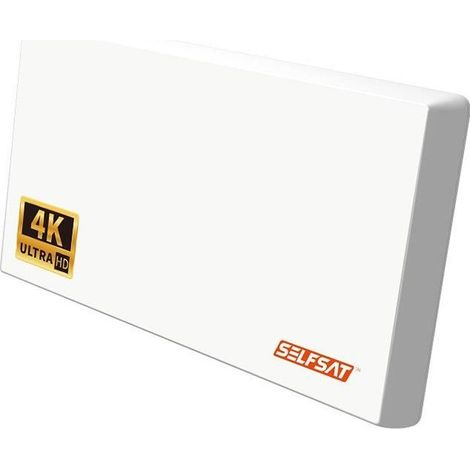 Antenne Satellite Plate - SELFSAT - H22D - UHD 4K - Gain 34,5 dBi - Single avec support multifonction