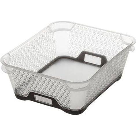 Bac de Rangement en Plastique "Duo" 2,2L Taupe (1/2)