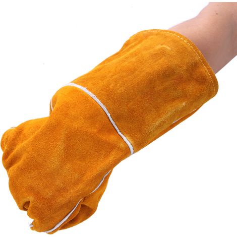 1 paire de gants de soudage en cuir de vachette résistant et sûr, accessoires pour outils de soudage à main (1/5)