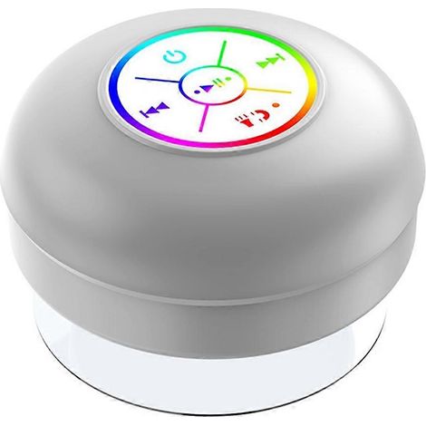 Enceinte Bluetooth LED lumineuse multicolore petite enceinte grise (1/4)