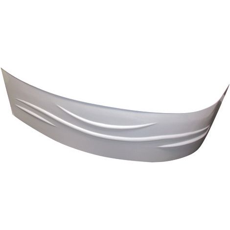 ONDEE ZEN - Tablier de baignoire Gauche FANY - Tablier motif vague 160x90cm - ABS - Blanc
