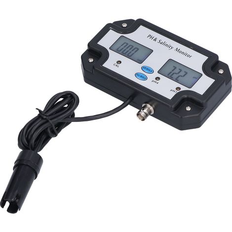 PH-2685 Testeur de qualité d'eau miniature 6 V CC, professionnel, haute précision, ATC, salinité, pH, moniteur hydroponique, prise UE 230 V (1/5)