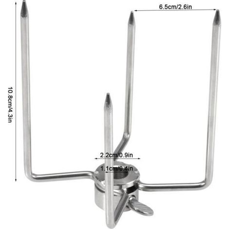 Fourchettes de viande - Acier inoxydable - Outil multifonctionnel - Facile à transporter - Barbecue (1/4)