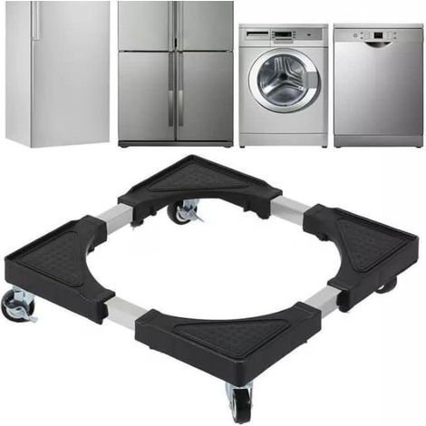 Base Supporto Frigo Carrello Lavatrice con ruote 53x53 a 75x75cm