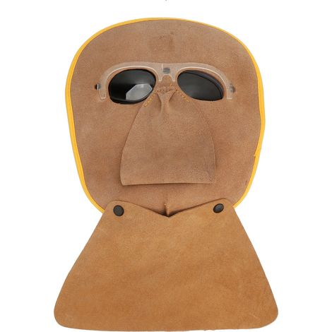 Gant de soudure en peau de vache marron, masque de protection thermorésistant pour soudage électrique, 1 pièce, résistant à la chaleur, usage professionnel. (1/5)