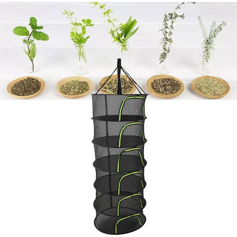 Malla de secado multicapa con cremallera, 60 cm de diámetro, para plantas, cogollos y hierbas – 6 capas, malla de poliéster suave y bolsa de almacenamiento incluida. (1/5)