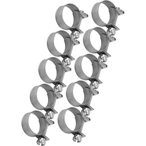 Lot de 10 mini colliers de serrage en acier inoxydable pour tuyaux de carburant, diamètres au choix : 6 à 20 mm. (1/5)