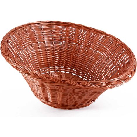 Présentoir conique en osier rouge, diam. 60 avec fond 32, H. 22 cm (1/3)