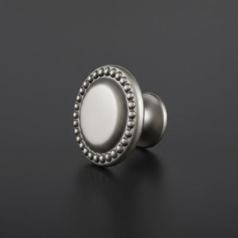 Ouvre&Déco - Bouton de meuble en zamak blanc argenté CERUSE – Style cottage (1/5)