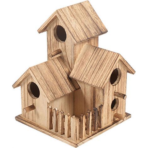 Vogelrastplatz, Vogelhaus aus Holz, Vogelunterstand, Vogelständer, kleine Gartendekoration für draußen (20,5 x 15,5 x 15,5 cm Zoll) (1/3)