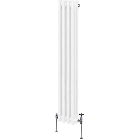 Traditional 3 Column Radiator - 1500 x 202mm - White