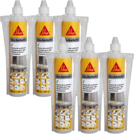 SIKA Sika AnchorFix 2 Plus Chemical Sealing Resins 6er Set - Grau - 300 ml (1/5)