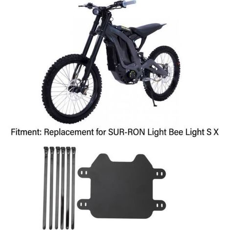 Plaque D Immatriculation - ABS - Pour Surron Light Bee X - Noir Mat - 1 Piece (1/4)