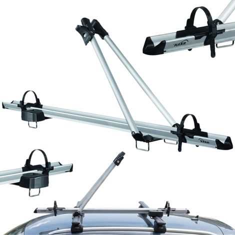 Portabicicletas de techo HAKR SPEED ALU aluminio plata + Cerradura (1/5)