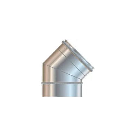 Curva 45° monoparete acciaio inox aisi 304 ø130 sp 0,5 mm EUROPROFIL