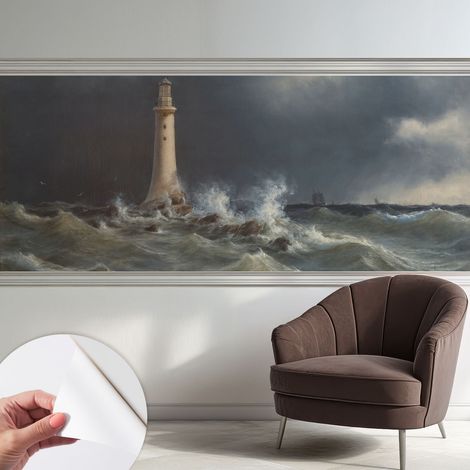 Fototapete Selbstklebend - Wanddekoration - Wandfolie - 3D Tapete Wand - Wohnungsdeko Seestürme 250x104 cm (1/5)