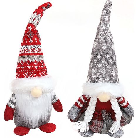 Lot de 2 décorations de Noël Père Noël, décorations pour sapin de Noël (1/5)