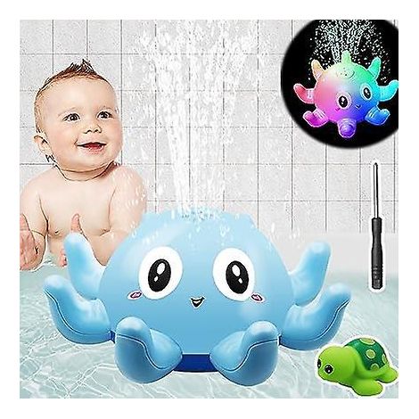 jouets De Bain Lumineux Pour Bb, Jouets De Pulvrisation D'eau Sensorielle Pour Enfants, Jouets De Bain Led, Jouets De Bain En Caoutchouc Tortue D (1/5)
