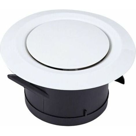 ZVD Orifices d'aspiration et de soufflage Diffuseurs à 100 disques - Grille de ventilation ronde en plastique réglable - Ventilation par ventilateur (1/4)