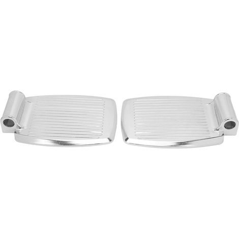 Lot de 2 repose-pieds pour fauteuil roulant, en alliage d'aluminium, avec revêtement rayé. (1/5)