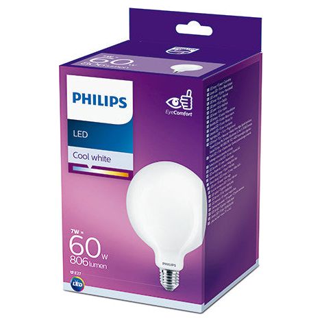 Bombilla LED Philips E27 G120  7W 806Lm 4000K [PH-929002025301