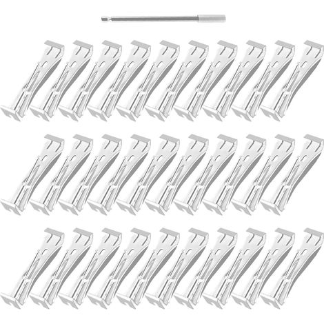 Gutter Mounting Brackets - Pack of 30 5" Gutter Supports, 1/4 Inch Hex Gutter Bracket Clips  Quick Install Gutter Holders (1/5)
