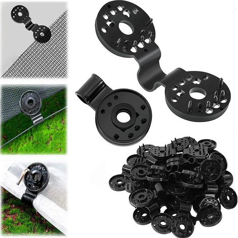 100pcs Clip de Fixation Robuste Pratique Pour Brise Vue Tissu Pare-soleil en Serre (1/5)