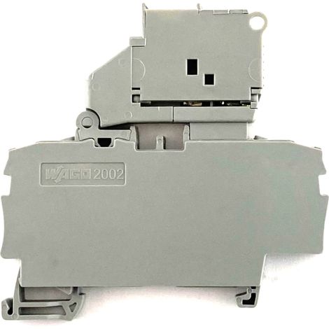 Morsetto Portafusibile 2.5mmq Grigio per Guida DIN 35mm Wago 2002-1611/1000-542