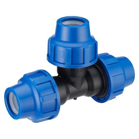 raccord plastique pour tuyau polyéthylène té égal diam. 20