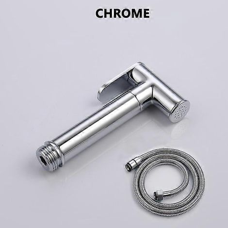 Ensemble d'accessoires pour bidet et WC à main en laiton, robinet de bidet noir, douche à jet d'eau pour salle de bain (1/5)