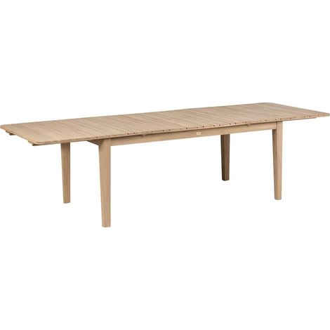 Tavolo da Pranzo Allungabile da Giardino 180/280x100 cm in Legno di Acacia Certificato Marrone Chiaro Rettangolare per 12 Persone Toscanella (1/5)