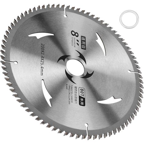 8-Zoll-Hartmetall-Kreissägeblatt für Holzbearbeitung, 80 Zähne (1/5)