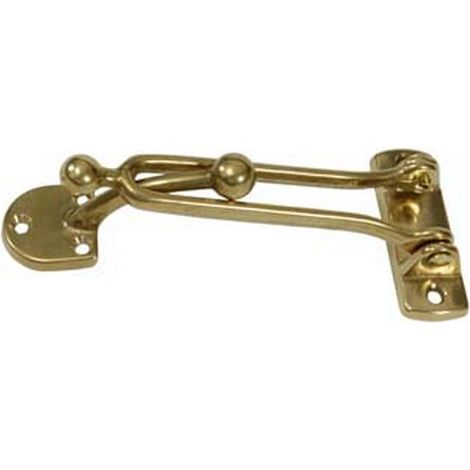 3PZ FERMAPORTE CON GANCIO IN OTTONE LUCIDO - mm.130x60h.