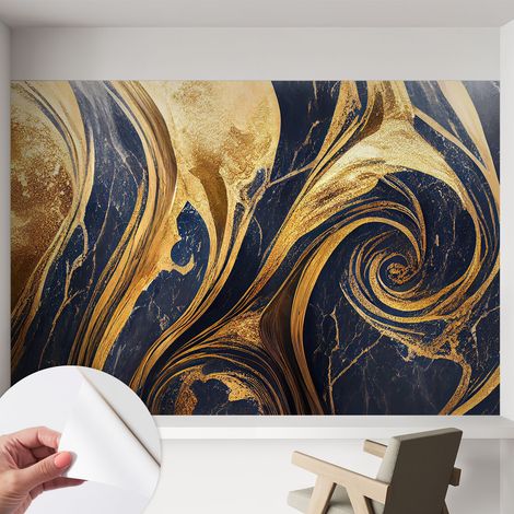 Papier peint autocollant avec imprimé pour intérieur moderne application facile a motif Motifs marbrés 152x104 cm (1/5)