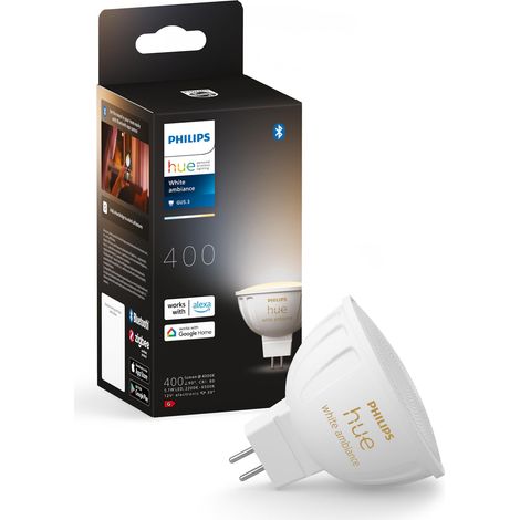 Ampoule connectée - PHILIPS HUE - MR16 - Lumiere blanche - Compatible bluetooth - Fonctionne avec App et voix (1/4)