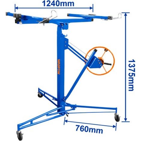 Elevador Placas Yeso Acero WADFOW 68kg Brazo Telescópico