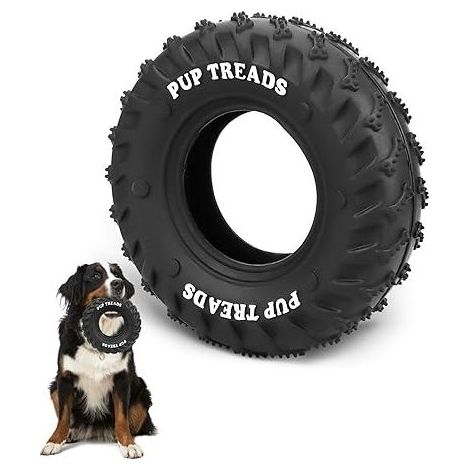 Jouet brosse à dents pour chien, adapté aux chiens de taille moyenne à grande qui aiment mâcher, jouet interactif, noir. (1/4)