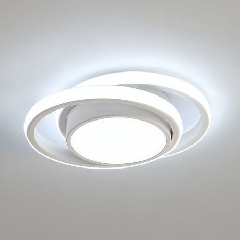 Lámpara de techo LED redonda de 32 W y 2500 lm, moderna, ideal para pasillo, dormitorio, cocina o sala de estar. Luz blanca fría de 6000 K. Longitud: 34 cm. (1/5)