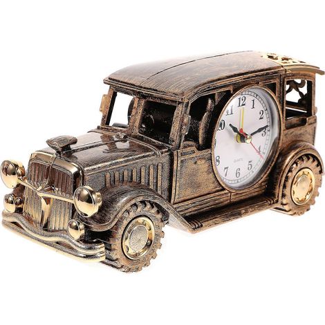 Ornement d'horloge créatif et délicat, horloge de voiture classique chic, artisanat, décoration intérieure (1/5)