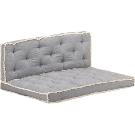 vidaXL Garden 2-Seater Sofa Pallets Grey Wood (2x44698) (1/5)