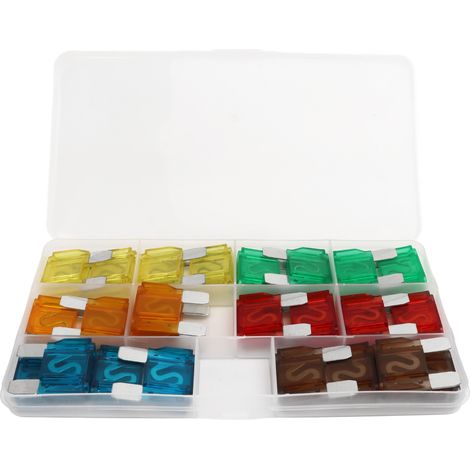 Kit de 24 fusibles automobiles assortis avec boîte de rangement, en alliage de zinc, 20 A, 30 A, 40 A, 50 A, 60 A et 70 A.