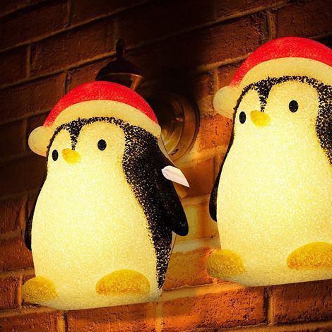 EVA-Weihnachtslampenschirm in Schneemannform, große Wandleuchte aus Partikeln, funkelndes Nachtlicht, geeignet für Senioren, festliche Dekoration, Pinguin (1/4)