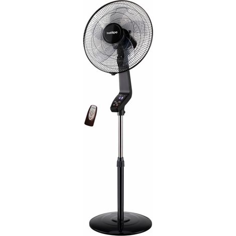 Ventilateur Sur Pied Coín Black 50 W, ø40 Cm, Noir, 40 X 40 X 129 Cm