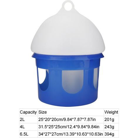 Contenedor de agua grande de 2 litros para aviarios, sistema automático de dispensación de agua con control de nivel y rotador anticontaminación para palomas y aves. (1/5)